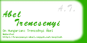 abel trencsenyi business card
